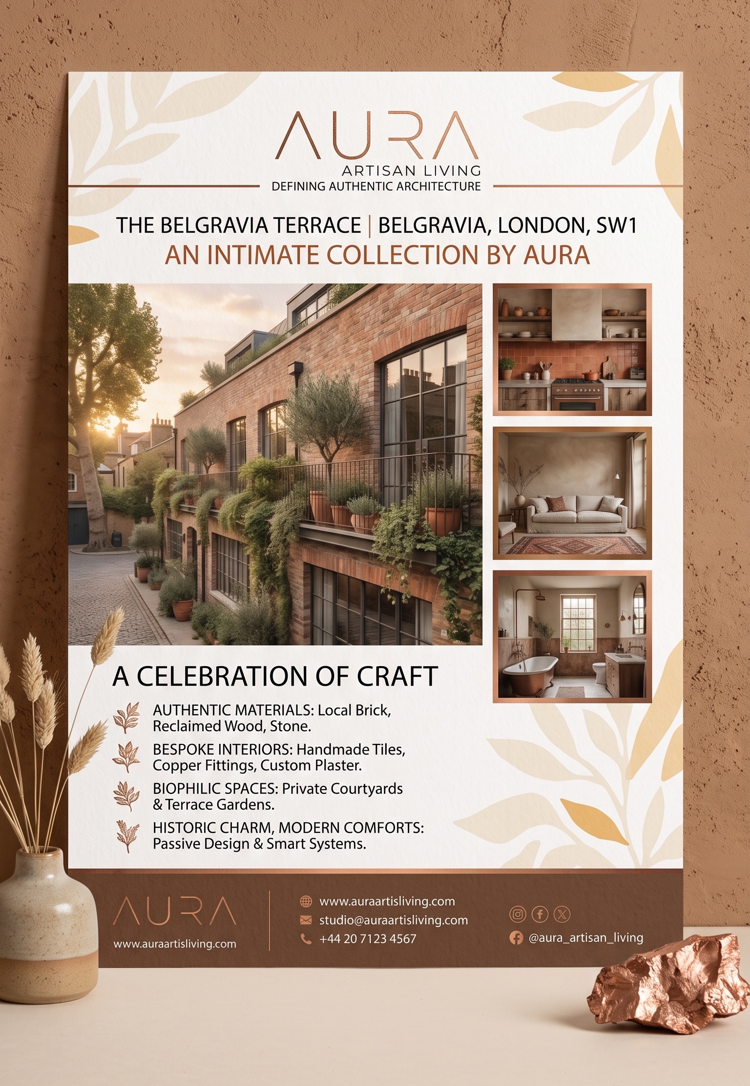Printed property development brochure layout