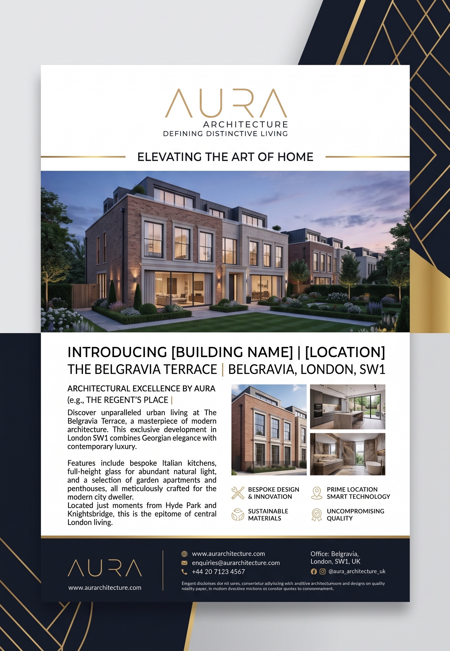 Property brochure cover and development marketing design